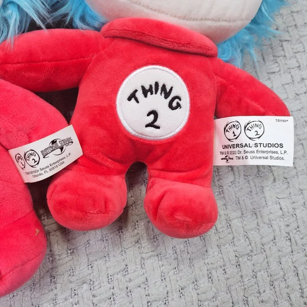 Dr. Seuss Thing 1 and Thing 2 Cat in the Hat Plush Dolls